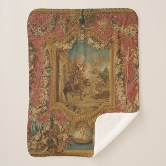 Don Quixote Guided by Folly, 18th century tapestry Sherpa Deken (Voorkant)