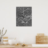 Don Quixote in Forest Engraving Poster (Keuken)