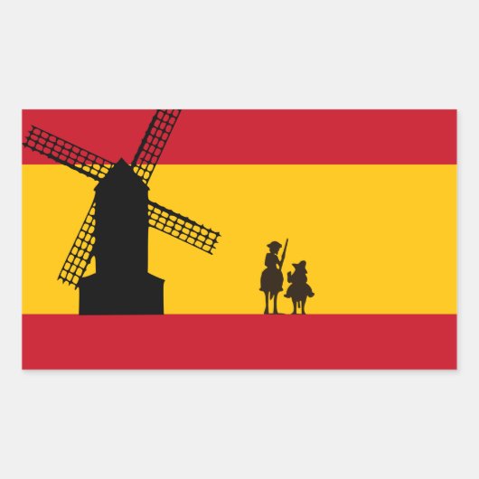 Don Quixote Rechthoekige Sticker (Voorkant)
