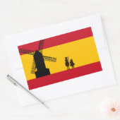 Don Quixote Rechthoekige Sticker (Envelop)
