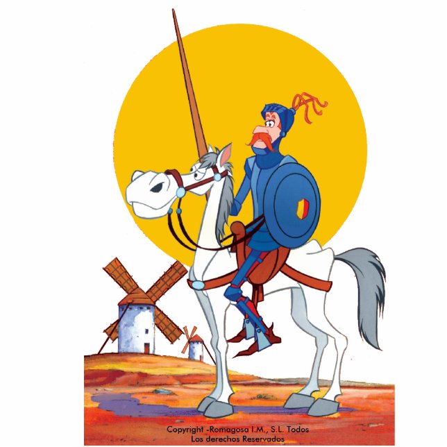 DON QUIXOTE & ROCINANTE FOTOBEELDJE MAGNEET (Voorkant)