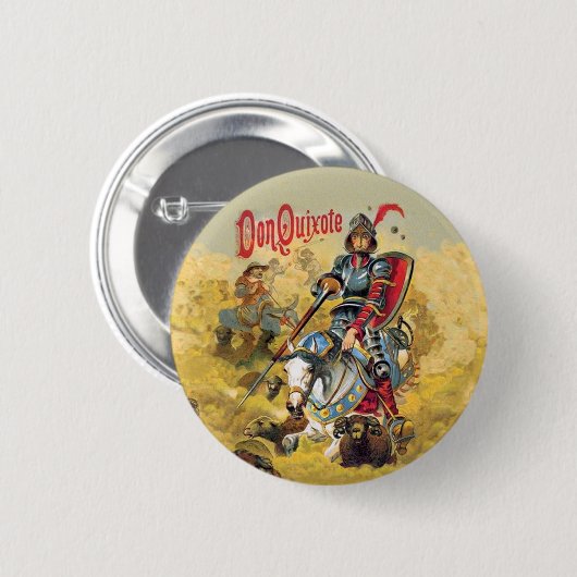 Don Quixote Ronde Button 5,7 Cm (Voorkant /achterkant)