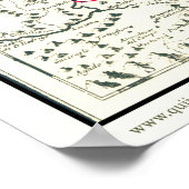 Don Quixote Route Map-Mapa de la Ruta del Quijote Poster (Hoek)