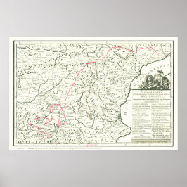Don Quixote Route Map-Mapa de la Ruta del Quijote Poster