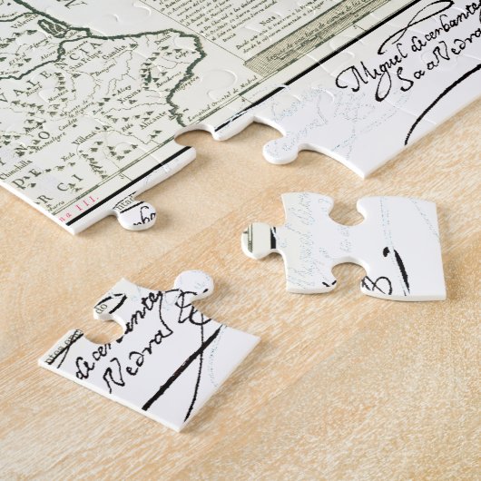 Don Quixote routekaart - Cervantes signatuur Legpuzzel (Zijkant)