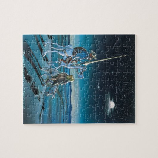 Don Quixote & Sancho - Jigzaag Cartoon Legpuzzel (Horizontaal)