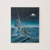 Don Quixote & Sancho - Jigzaag Cartoon Legpuzzel (Verticaal)