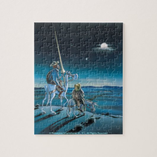 Don Quixote & Sancho - Jigzaag Cartoon Legpuzzel (Verticaal)