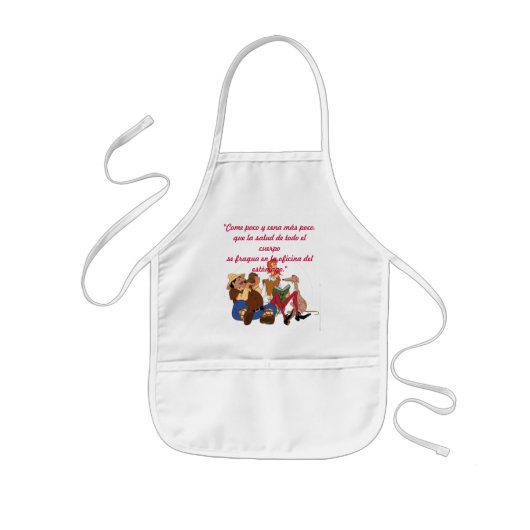 DON QUIXOTE & SANCHO - "Komaan poco... delantal Kinder Schort (Voorkant)