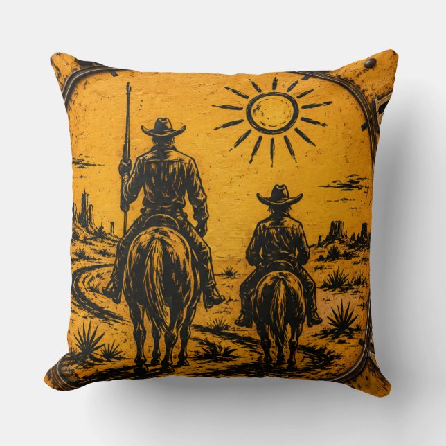 Don Quixote & Sancho Panza Kussen (Voorkant)