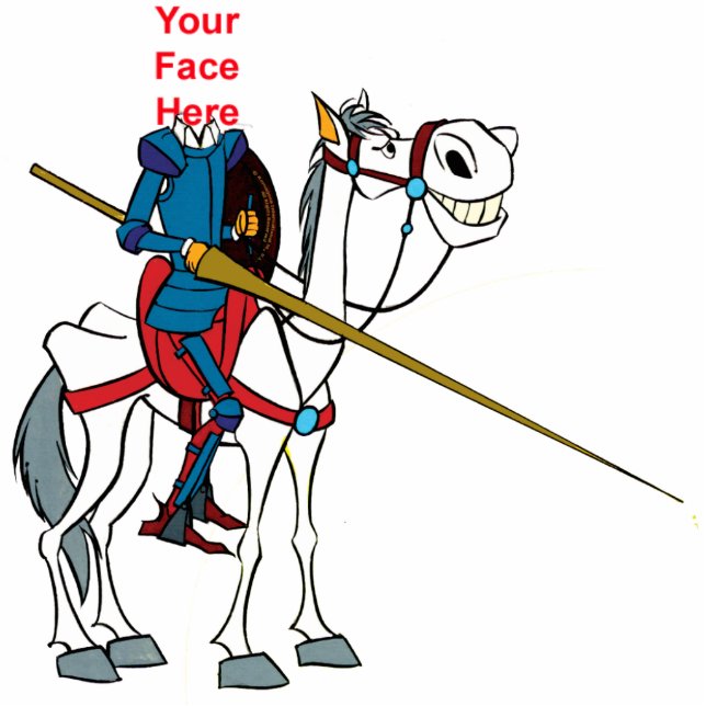 DON QUIXOTE Sjabloon Staand Fotobeeldje (Voorkant)