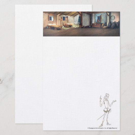 DON QUIXOTE Stationery - 400 jaar - Papel de carta Briefpapier (Voorkant / Achterkant)