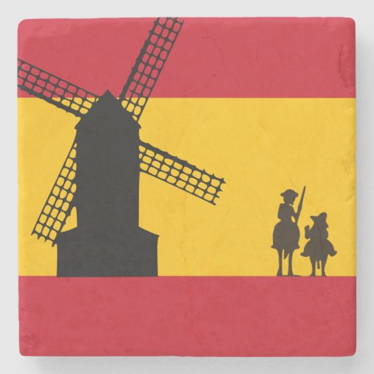 Don Quixote Stenen Onderzetter (Voorkant)