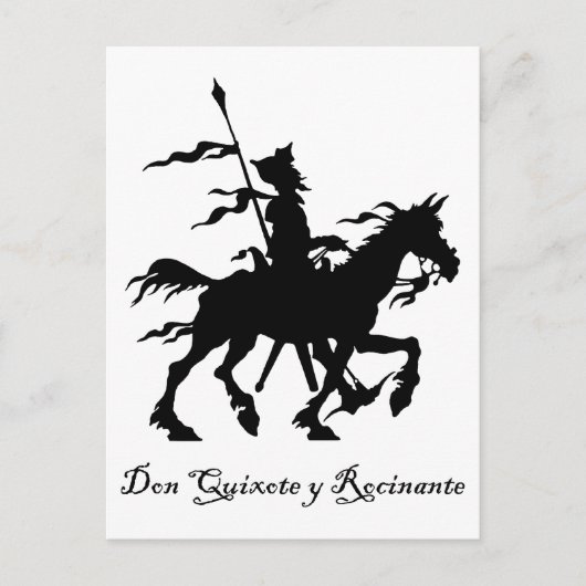Don Quixote y Rocinante Briefkaart (Voorkant)