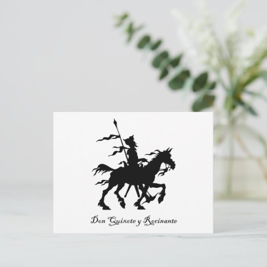 Don Quixote y Rocinante Briefkaart (Staand voorkant)