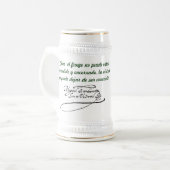 DON QUIXOTE's VRIENDEN - 400 jaar - Cervantes taza Bierpul (Voorkant links)