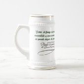 DON QUIXOTE's VRIENDEN - 400 jaar - Cervantes taza Bierpul (Links)