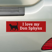 Don Sphynx Love Bumpersticker (Op auto)