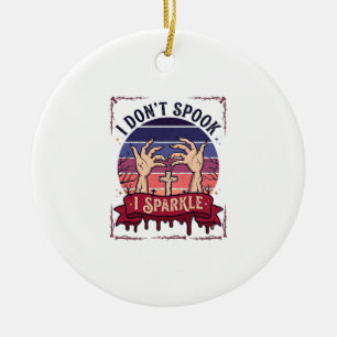 Don Spook Glitter Zombie Handen Halloween Bloed_1 Keramisch Ornament