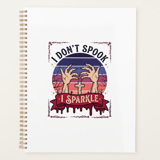 Don Spook Glitter Zombie Handen Halloween Bloed_1 Planner (Voorkant)