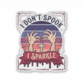 Don Spook Glitter Zombie Handen Halloween Bloed_1 Sticker (Voorkant)
