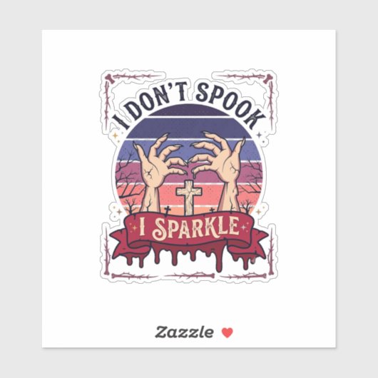 Don Spook Glitter Zombie Handen Halloween Bloed_1 Sticker (Vel)
