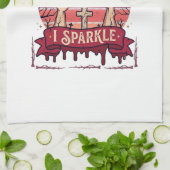 Don Spook Glitter Zombie Handen Halloween Bloed_1 Theedoek (Gevouwen)