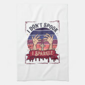 Don Spook Glitter Zombie Handen Halloween Bloed_1 Theedoek (Verticaal)