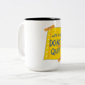 Don, stop niet. tweekleurige koffiemok (Voorkant links)