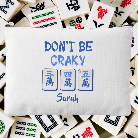 Don’t Be Craky Mahjong Blue Crak Tiles Funny Etui