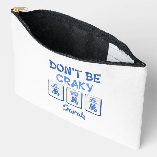 Don’t Be Craky Mahjong Blue Crak Tiles Funny Etui (Open)