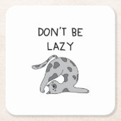 Don’t Be Lazy Yoga Cat Kartonnen Onderzetters (Voorkant)