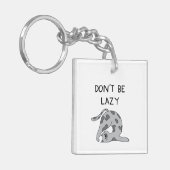 Don’t Be Lazy Yoga Cat Sleutelhanger (Voorkant Links)