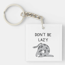 Don’t Be Lazy Yoga Cat Sleutelhanger