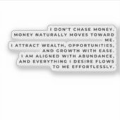 Don’t Chase Money — Command It Sticker (Voorkant)