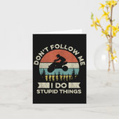 Don’t Follow Me - I Do Stud Things Quote For A Atv Kaart (Gele Bloem)