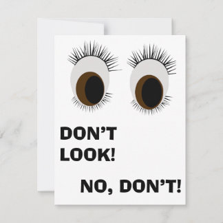Don’t Look Notecard Notitiekaartje