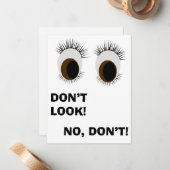 Don’t Look Notecard Notitiekaartje (Voorkant / Achterkant in situ)