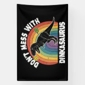Don’t Mess With Dinkasaurus Pickleball Spandoek (Verticaal)