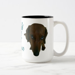 Don’t Mess With My Peace™ Dasjmug • Tweekleurige Koffiemok