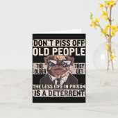 Don´t Off Old People Funny Birthday Dog Graphic Fo Kaart (Gele Bloem)