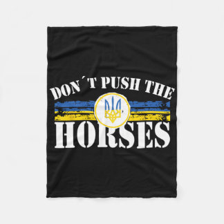 Don´t Push The Horses - Funny Meme Quote For Sarca Fleece Deken
