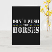 Don´t Push The Horses - Funny Meme Quote For Sarca Kaart (Gele Bloem)