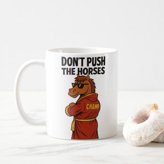 Don T Push The Horses Koffiemok (Met donut)