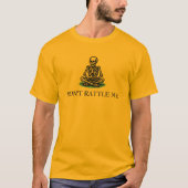 Don’t Rattle Me Skeleton Gadsden Flag Parody T-shirt (Voorkant)