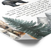 Don’t Say Baby Game Sign | Woodland Bear Adventure Poster (Hoek)