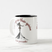 Don’t Sip on Their Opinion, Sip on Your Worth  Tweekleurige Koffiemok (Voorkant links)