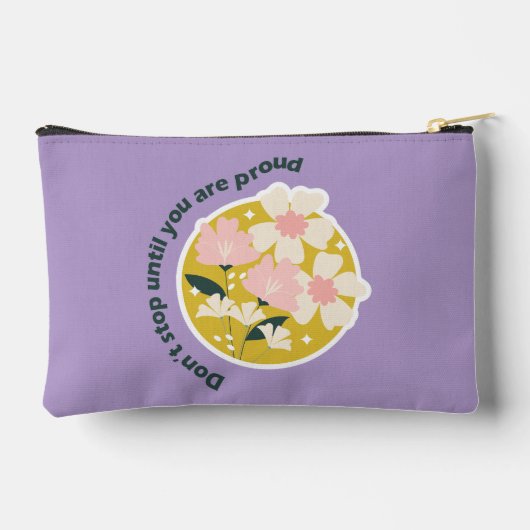 Don’t Stop Until You Are Proud  Motivational Quote Etui (Achterkant)