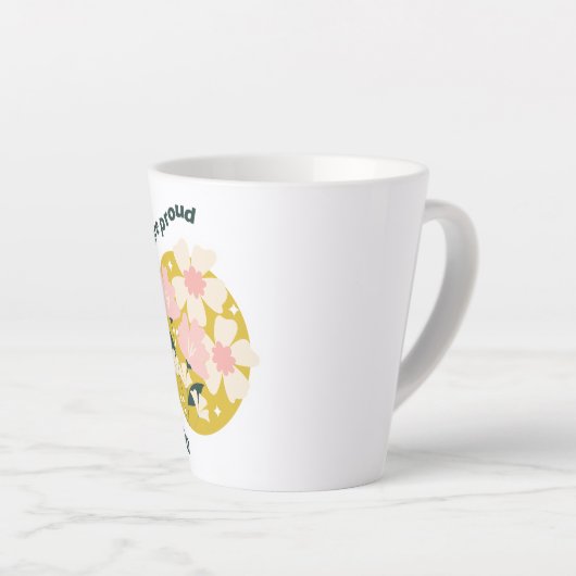 Don’t Stop Until You Are Proud Motivational Quote Latte Mok (Rechterhoek)