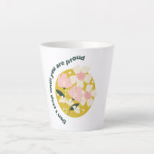 Don’t Stop Until You Are Proud Motivational Quote Latte Mok (Voorkant)